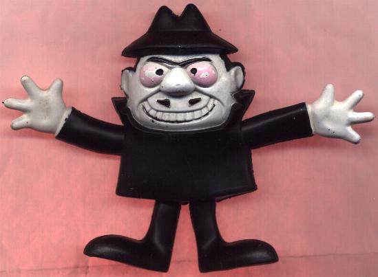 This is a rubber bendy figure of Bullwinkle's nemesis, Boris Badenov, ...
